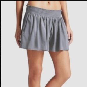 Athleta Sneaky Skort- Skirt Shorts GRAY Flowy